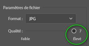 Enregistrement d'un fichier en jpeg sous Photoshop